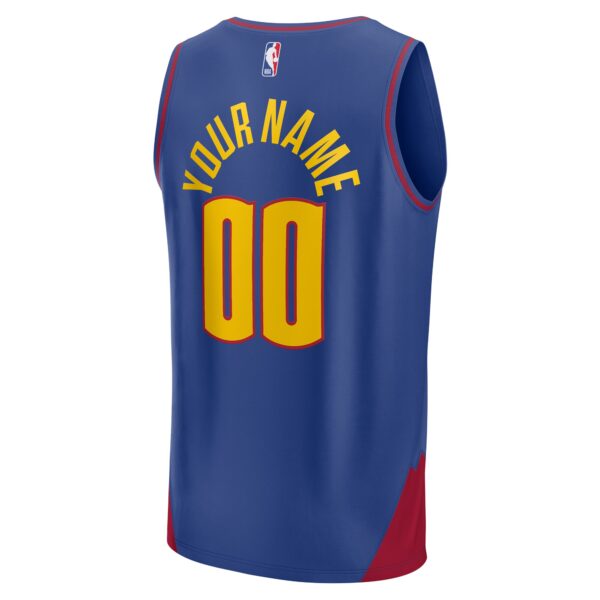 Denver Nuggets Fanatics 2022/23 Fast Break Custom Replica Jersey - Blue - Statement Edition