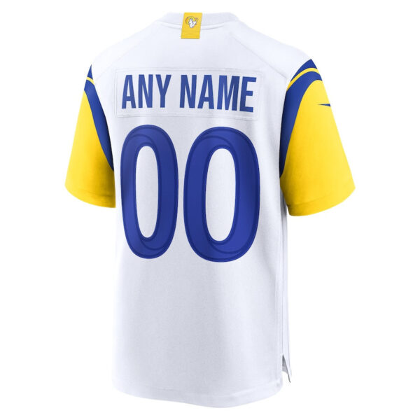 Los Angeles Rams Men Alternate Custom Jersey - White