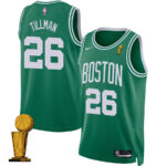 Xavier Tillman 26 Boston Celtics 2024 FINALS CHAMPIONS Jersey - Icon Edition - Kelly Green