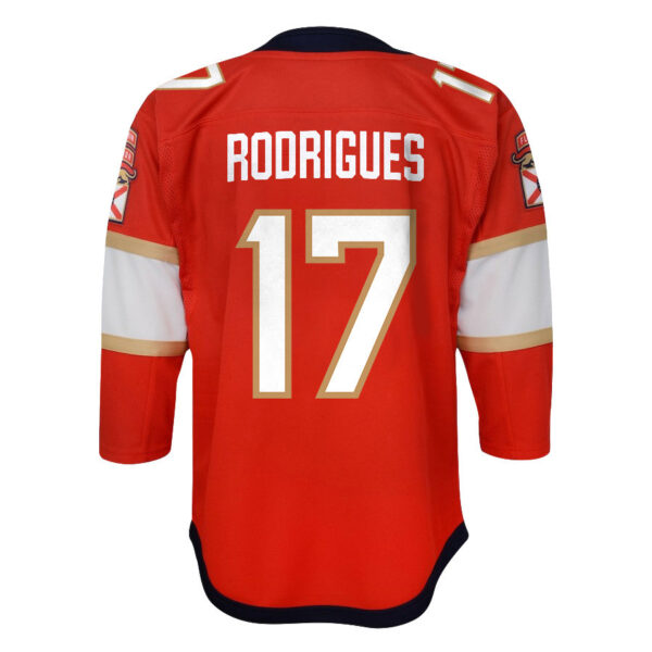 Evan Rodrigues 17 Florida Panthers 2024 STANLEY CUP Final Youth Home Breakaway Jersey - Red