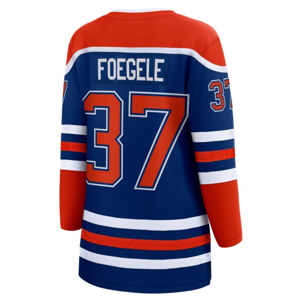 Warren Foegele Edmonton Oilers Fanatics Women's Home Breakaway Player Jersey - Royal