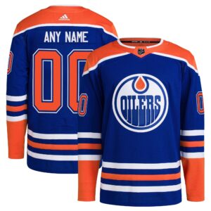 Edmonton Oilers adidas Home Primegreen Authentic Custom Jersey - Royal