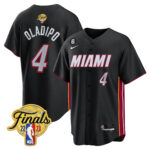 Victor Oladipo 4 Miami Heat 2023 Finals Patch Baseball Men Jersey - Black