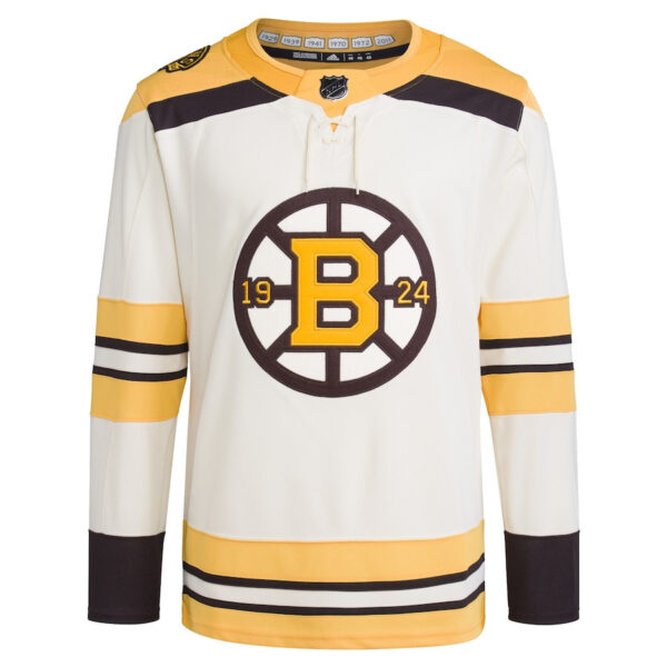 Boston Bruins 100th Anniversary Primegreen Men Jersey - Cream