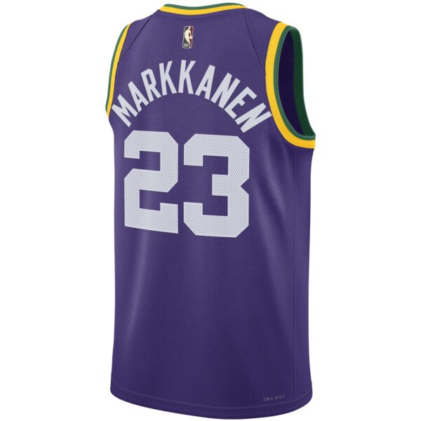Lauri Markkanen Utah Jazz  Unisex 2023/24 Swingman Replica Jersey - Classic Edition - Purple