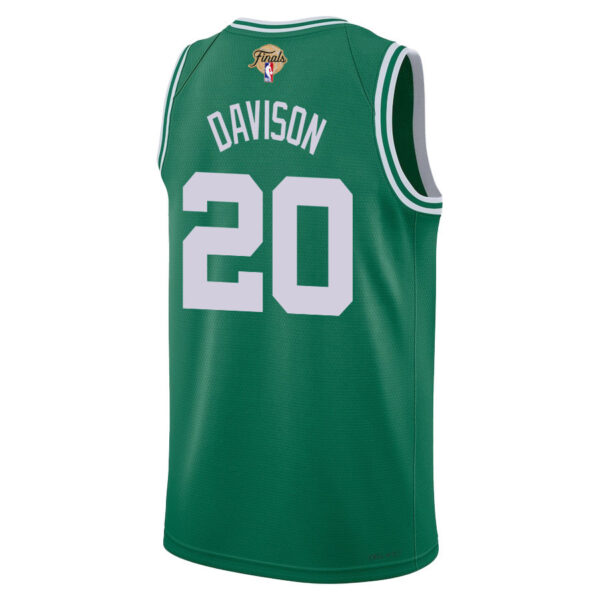 JD Davison 20 Boston Celtics 2024 FINALS PATCH Icon Edition Jersey - Kelly Green