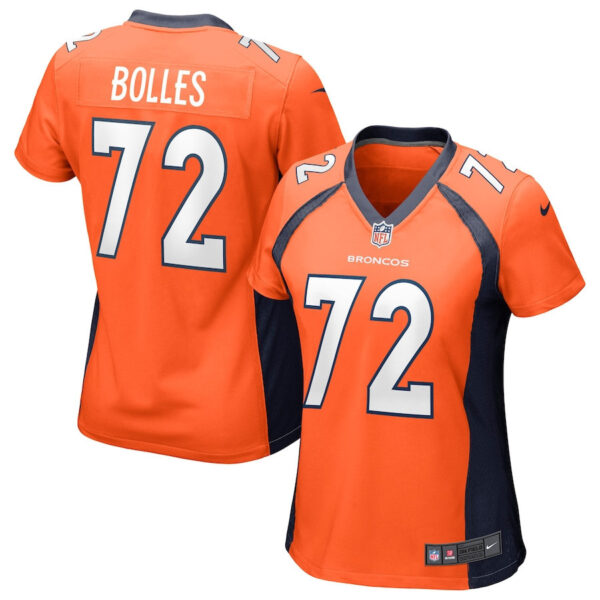 Garett Bolles 72 Denver Broncos Women Game Jersey - Orange