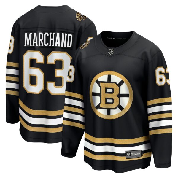 Brad Marchand Boston Bruins Fanatics 100th Anniversary Premier Breakaway Player Jersey - Black