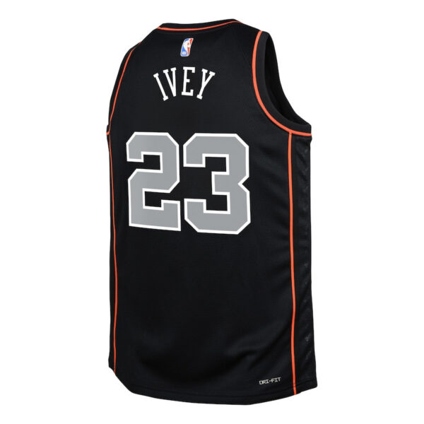 Jaden Ivey 23 Detroit Pistons 2023/24 City Edition Swingman YOUTH Jersey - Black