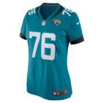 Ezra Cleveland 76 Jacksonville Jaguars Women Game Jersey - Teal