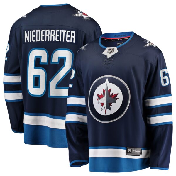 Nino Niederreiter Winnipeg Jets Fanatics Home Premier Breakaway Player Jersey - Navy