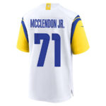 Warren McClendon Jr. 71 Los Angeles Rams 2023 Playoffs Patch Game Men Jersey - White