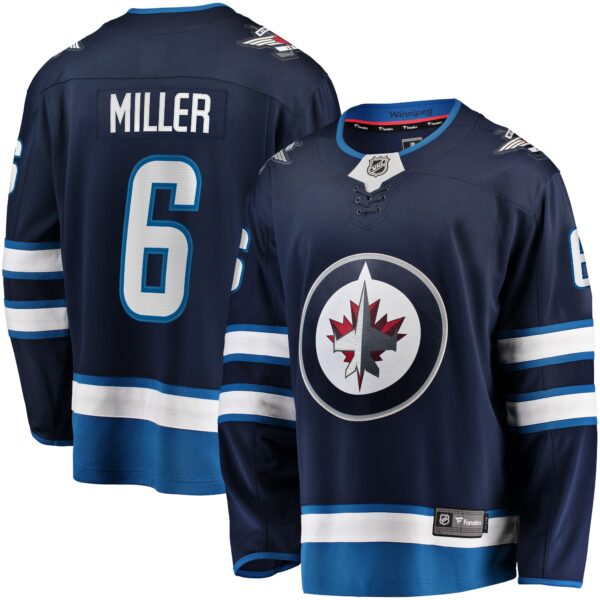 Colin Miller Winnipeg Jets Fanatics Home Premier Breakaway Player Jersey - Navy