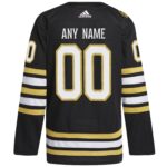 Boston Bruins adidas   100th Anniversary Primegreen Authentic Custom Jersey - Black