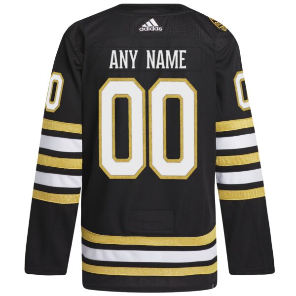 Boston Bruins adidas   100th Anniversary Primegreen Authentic Custom Jersey - Black