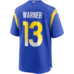 Kurt Warner 13 Los Angeles Rams Men Game Retired Jersey - Royal