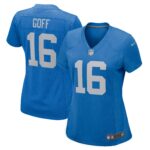 Jared Goff Detroit Lions  Women's Game Player Jersey - Blue