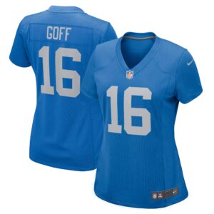 Jared Goff Detroit Lions  Women's Game Player Jersey - Blue
