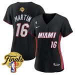 Caleb Martin 16 Miami Heat 2023 Finals Patch Baseball Women Jersey - Black