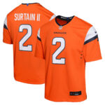 Patrick Surtain II 2 Denver Broncos Game YOUTH Jersey - Orange